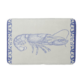 Beach Life Blue Lobster på Cream Badrumsmatta