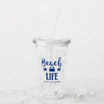 Beach Life-citat Nautical Coastal Summer Blue