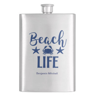 Beach Life-citat Nautical Coastal Summer Navy Fickplunta