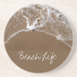Beach Life citerar Vågar Sandy Ocean Vatten Scenia Underlägg