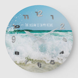 Beach Life Decor Personlig Ocean Sea Quote Stor Klocka