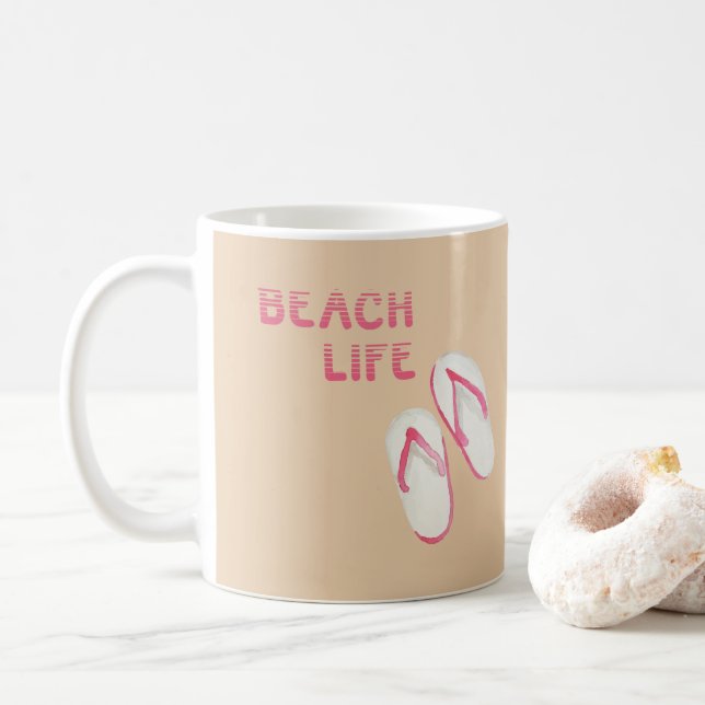 Beach Life Flinflip flops Kaffemugg (Med munk)