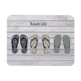 Beach Life, flinflip flops på sjöpromenad Magnet