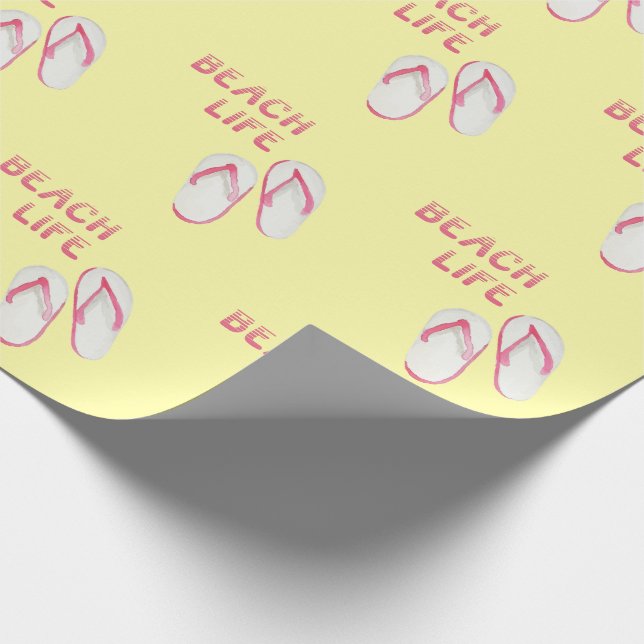 Beach Life Flinflip flops Presentpapper (Hörn)