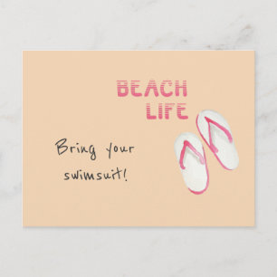 Beach Life Flinflip flops Vykort
