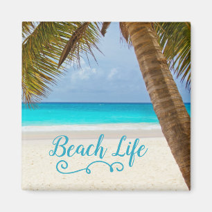 Beach Life Handflatan Träd Magnet
