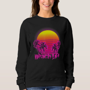 Beach Life Islands Electro Retro Sunset Kärlek Cal T Shirt
