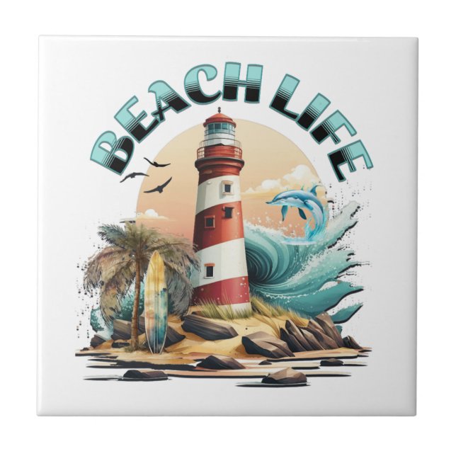 Beach Life Kakelplatta (Framsidan)