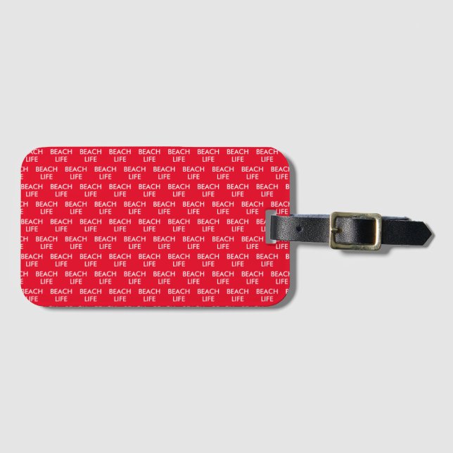 Beach Life Lifeguard Gift Bagagebricka (Framsida horisontal)