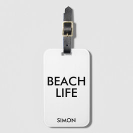 Beach Life Lifeguard Gift Bagagebricka