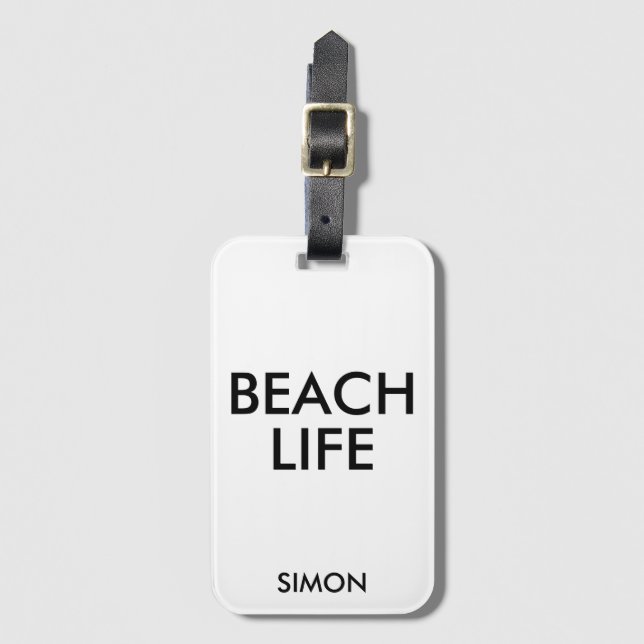 Beach Life Lifeguard Gift Bagagebricka (Framsida vertikal)