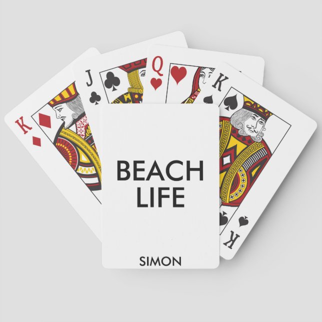 Beach Life Lifeguard Gift Casinokort (Baksidan)