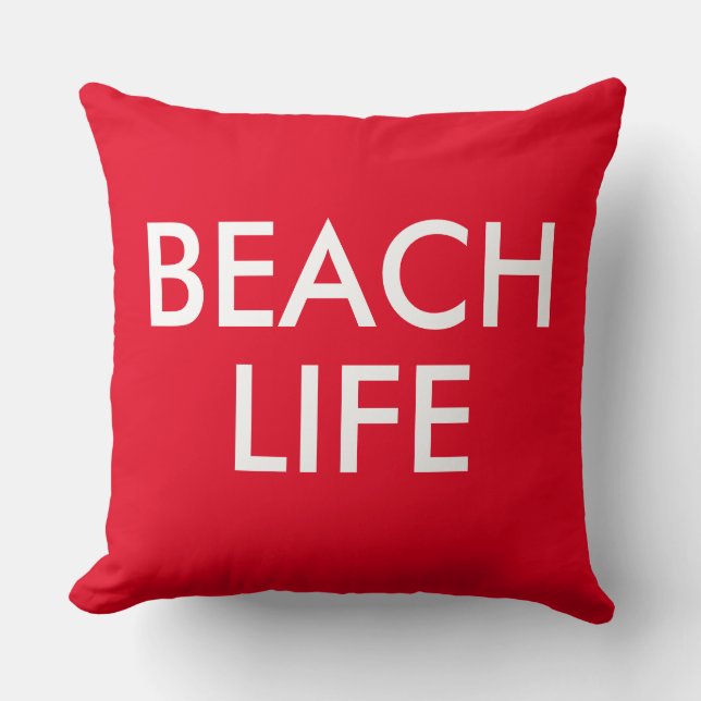 Beach Life Lifeguard Gift red Kudde (Framsida)