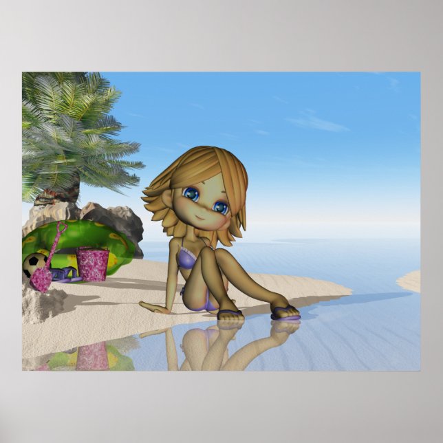 Beach life, moonies Little cutie paj-samlingen Poster (Framsidan)