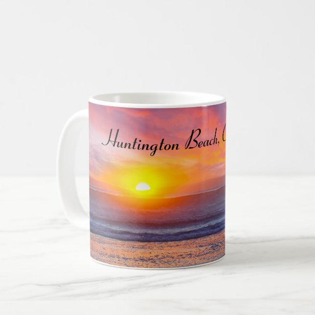 Beach Life på Huntington Beach, Kalifornien Kaffemugg (Framsida vänster)