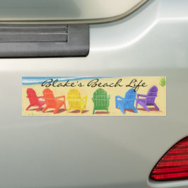 Beach Life-Personlig Bumper Sticker Bildekal