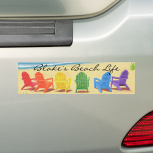 Beach Life-Personlig Bumper Sticker Bildekal