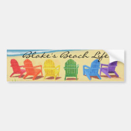 Beach Life-Personlig Bumper Sticker Bildekal