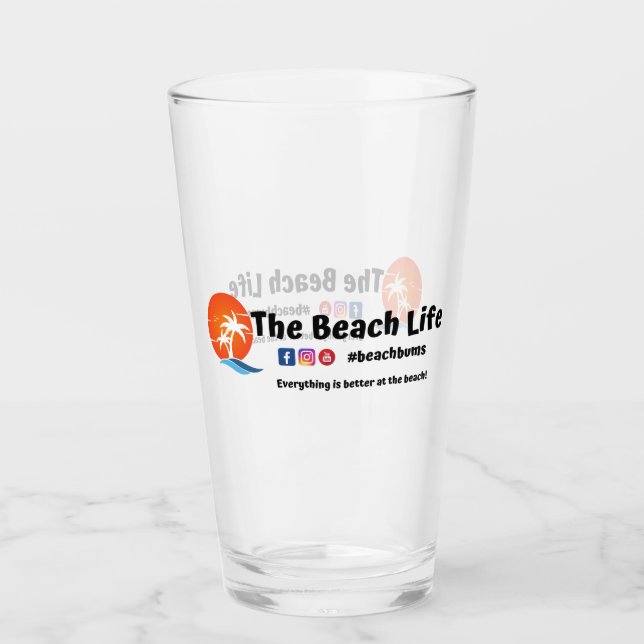 Beach Life - Pint Glass Glaskopp (Framsida)