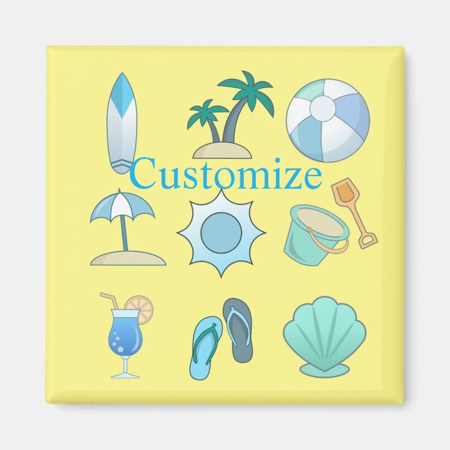 Beach Life Sak Thunder_Cove Magnet (Framsidan)