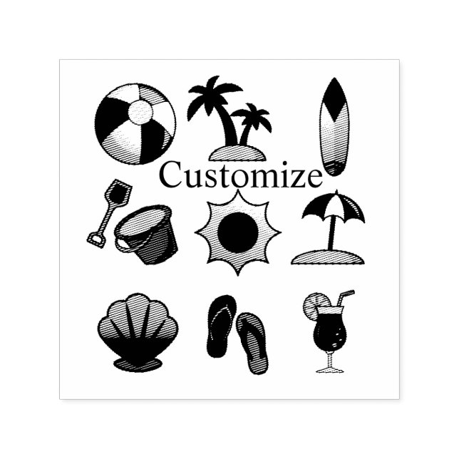 Beach Life Sak Thunder_Cove Självfärgande Stämpel (Design)