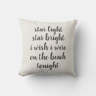 Beach Life Star Light Star - ljus citat Kudde