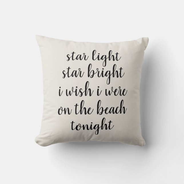 Beach Life Star Light Star - ljus citat Kudde (Framsida)