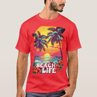 BEACH LIFE STIL SOMMER DAY T SHIRT