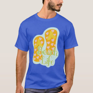 Beach Life Summer Flip Flops Aesthetic Sticker boy T Shirt