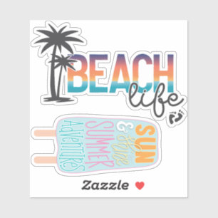 Beach Life, Summer Sticker Pack - GraphicLoveShop Klistermärken