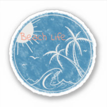 Beach Life Vinyl cut Sticker