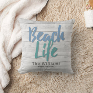 Beach Life Wood Dock Dekorativ kudde
