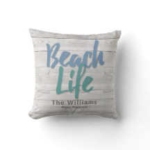 Beach Life Wood Dock Dekorativ kudde
