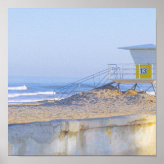 Beach & Lifegaurd 13 Skriv ut Poster