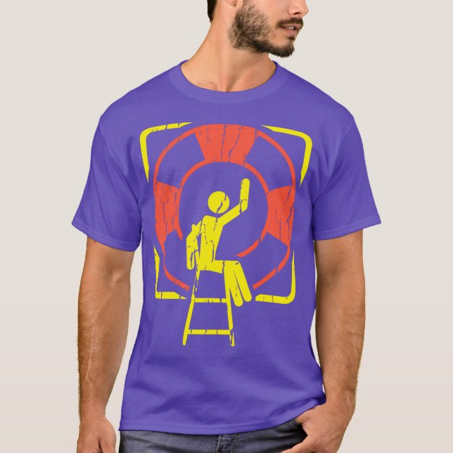 Beach Lifeguard on Duty Premium Shirt T (Framsida)