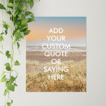 Beach liggande, Personlig, citat Poster<br><div class="desc">Skapa din egen anpassningsbar-offert poster väggkonst. Anpassa den här poster utskriften med modern minimalistisk typografi och havslandskapets bakgrund.</div>