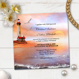 Beach Lighthouse-inbjudan Inbjudningar