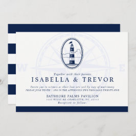 Beach Lighthouse | Nautiskt centrum Bröllop Inbjudningar
