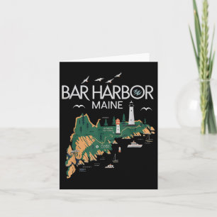 Beach Lighthouse Pub Harbour Maine Kort