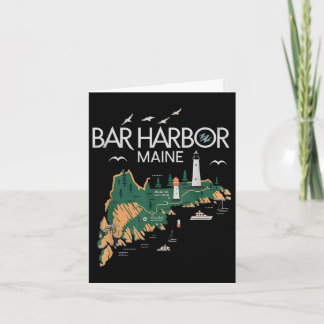 Beach Lighthouse Pub Harbour Maine Kort