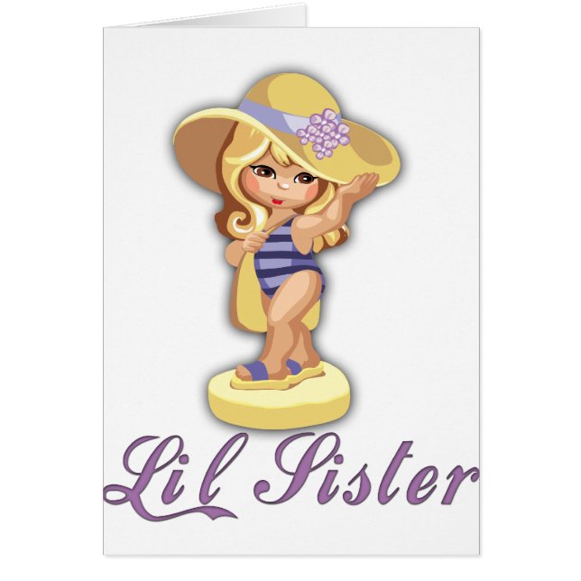 Beach Little Sister Hälsningskort (Framsidan)