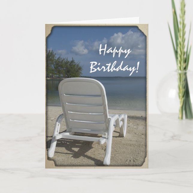 Beach Lounge Grattis på födelsedagen Kort (Framsida)