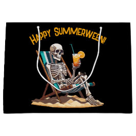 Beach Lounging Skeleton Halloween