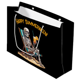 Beach Lounging Skeleton Halloween