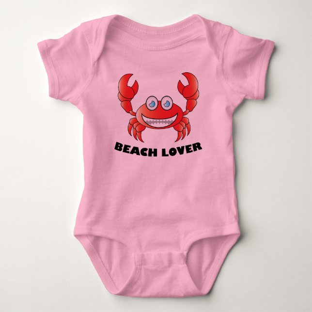 Beach Lover - Baby Jersey Kroppsstrumpa T Shirt (Framsida)