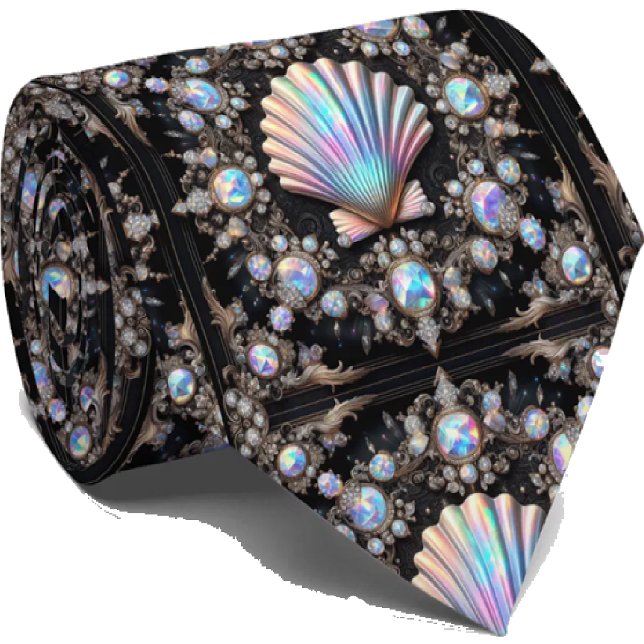 Beach Lovers Tie | Opal Diamond Seashell Pattern Slips (Skapare uppladdad)