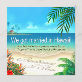 Beach Luau Hawaii Recept får namn i sand Inbjudningar