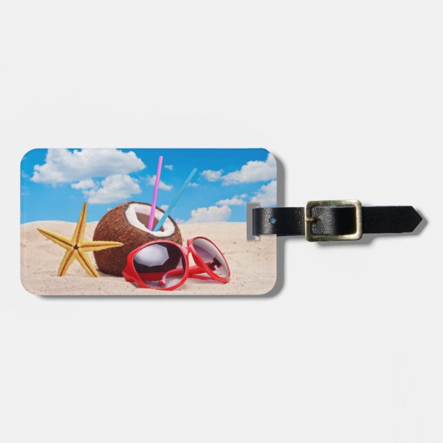 Beach Luggage Tag Bagagebricka (Horisontell Framsida)