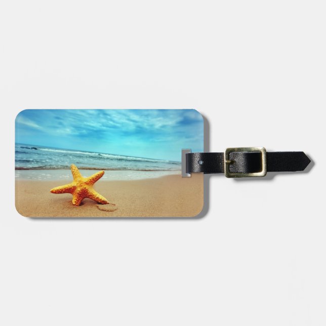 Beach Luggage Tag Bagagebricka (Horisontell Framsida)