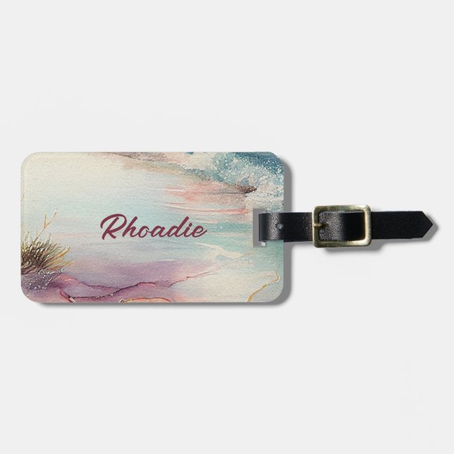 Beach Luggage Tag Bagagebricka (Horisontell Framsida)